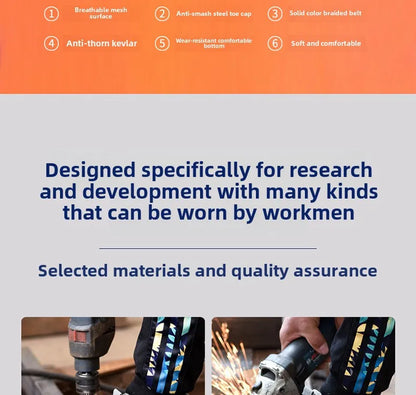summer mesh safety shoes breathable work shoes industrial construction indestructible shoes for men steel toe safety work boots