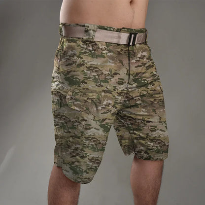 Summer Outdoor Tactical Cargo Shorts for Men - Waterproof, Multi-Pocket, Plus Size Hiking and Camping Urban Shorts
