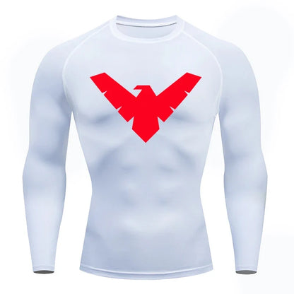 Summer Short Sleeve Compression Shirt Men Sports Top Running T Shirt Quick Dry Gym Workout Clothing Sun Protection Long Sleeve