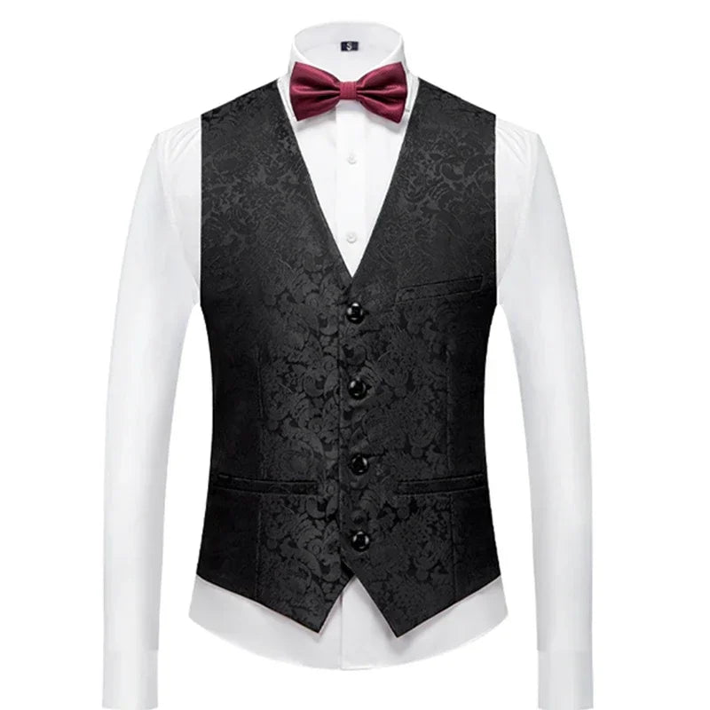 26 Colors Men's Suit Vest Single-breasted V-neck Vests Jacket Men Wedding Party Waistcoat Red Blue Green White Pink