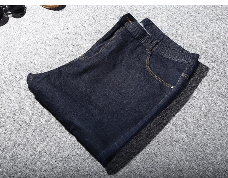 Large size men jeans 200KG plus size 10XL 13XL 14XL 15XL autumn and winter pants large stretch straight 50 54 56 58 black jeans