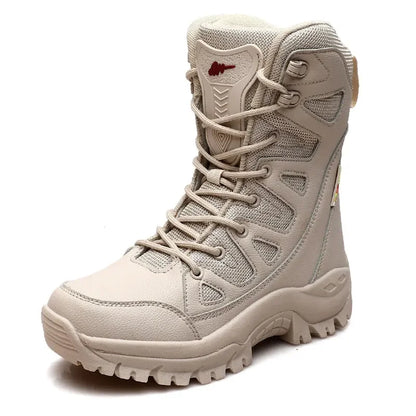 New High Top Men's Shoes Waterproof Winter Boots Warm Plush Snow Boots Men Lace Up Casual Anti-Slip Ankle Footwear 36-46