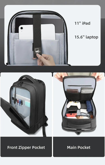 Men's Designer Laptop Bag Waterproof School Bags for College Boys Male Business Sports Travel Backpack Men With USB Charging