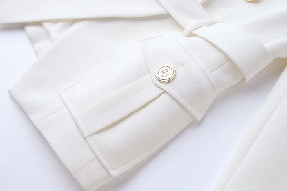 9 Colors Factory Customize Luxury Quality Classic Style Office White Black Women Pocket Blazers with Blet