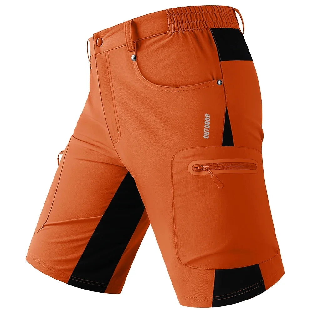 Quick Dry Cargo Shorts Mens Lightweight Work Cargo Shorts Multi Pockets Waterproof Outdoor Hiking Fishing Shorts Male