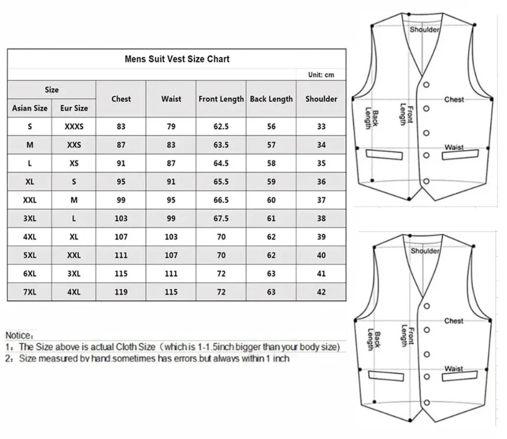 Fashion Single Breasted Suit Vests for Men Grey Black High-end Male Waistcoat Slim Fit Formal Business Casual Vest Plus Size 7XL