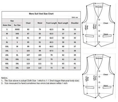 Fashion Single Breasted Suit Vests for Men Grey Black High-end Male Waistcoat Slim Fit Formal Business Casual Vest Plus Size 7XL