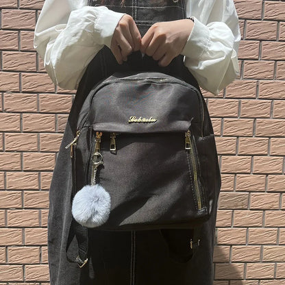 Women Backpack Travel Casual Waterproof Oxford Shoulder Bags Female Large Capacity Handbag Rucksack Black Purse School Pack
