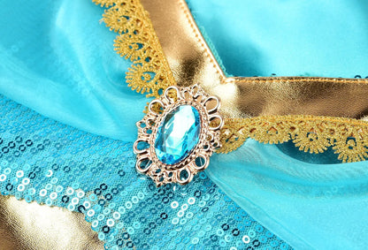 Aladding and the Magic Lamp Jasmine Fairy Costume Princess Dress up for Little Girl Fancy 2026 Halloween Carnival Cosplay Outfit
