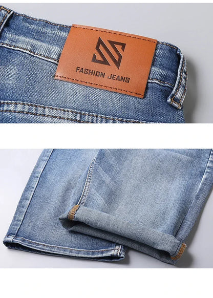 2025 Summer Brand Stretch Thin Bermuda Masculina Cotton Denim Jeans Jorts Men Knee Length Soft Ropa Hombre Shorts