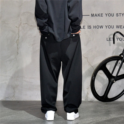 Japanese Vintage Casual Baggy Pants Mens Clothing High Quality Trend Straight Pants Fashion Loose Trousers Streetwear Pants Male