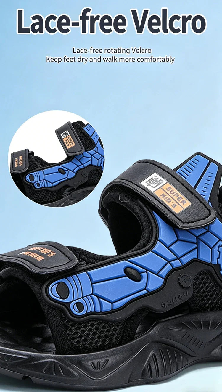 Summer Kids Outdoor Non-Slip Sandals 5-16Years Old Boys Fashion Sport Beach Shoes Breathable Children Casual Walking Sandials