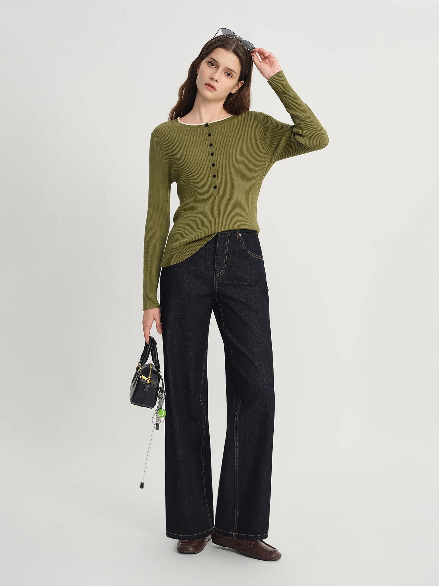 2025 Women's Straight Leg Jeans - High Waist Stretch Denim Pants Dual Fit for Apple & Pear Body Autumn Casual Trousers