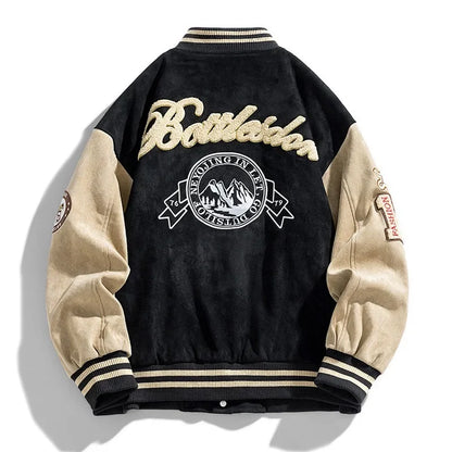 New Baseball Jacket Men Fashion Embroidered Jackets Coats High Street Outwear Man Bomber Jacket Hip Hop Clothing Top