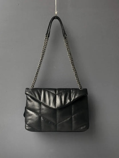 Elegant Women Chain Bag Soft Sheepskin Genuine Leather Handbag Ladies Fashion Single Shoulder Bag Designer Messenger Bag