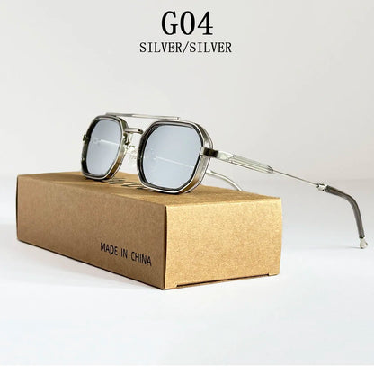 Square Punk Sunglasses For Men Luxury Vintage Steampunk Sunglasses Women Trendy Fashion Glasses Dropshipping Gafas De Sol Hombre