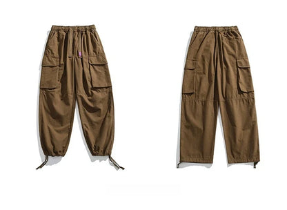 High Quality Cotton Cargo Pants Mens Clothing Plus Size Casual Pants Japanese Harajuku Casual Tactical Joggers Baggy Trousers