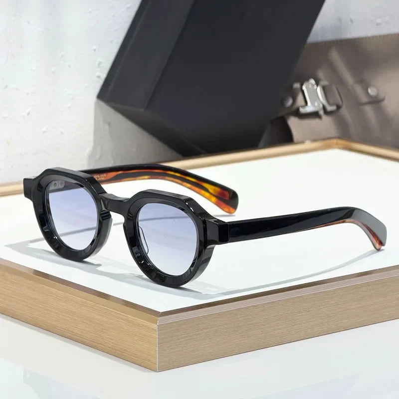 Handmade Designer Sunglasses Square for Men Women Street Fashion High Quality UV400 Classical Retro Eyeglasses with Case