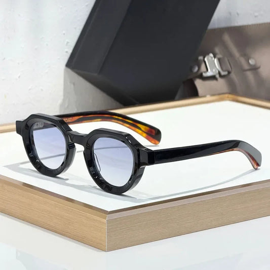 Handmade Designer Sunglasses Square for Men Women Street Fashion High Quality UV400 Classical Retro Eyeglasses with Case