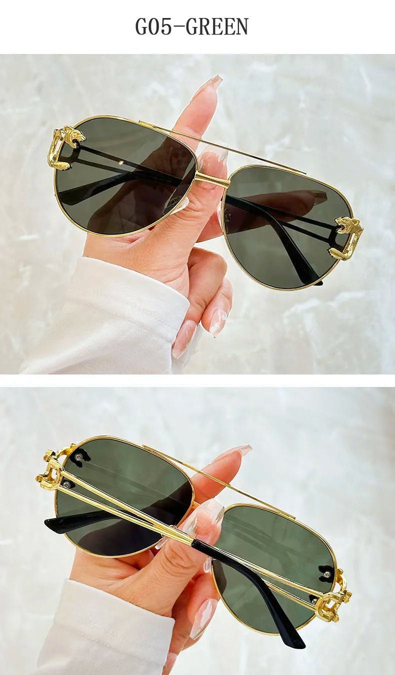 Luxury Sunglasses Women 2025 Fashion Glasses Vacation Oval Sunglass Luxe Femme Lunette Soleil Femme Lentes De Sol Mujer Vintage