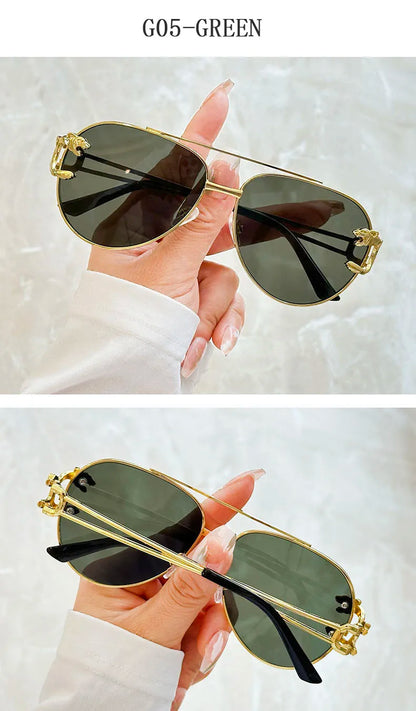 Luxury Sunglasses Women 2025 Fashion Glasses Vacation Oval Sunglass Luxe Femme Lunette Soleil Femme Lentes De Sol Mujer Vintage