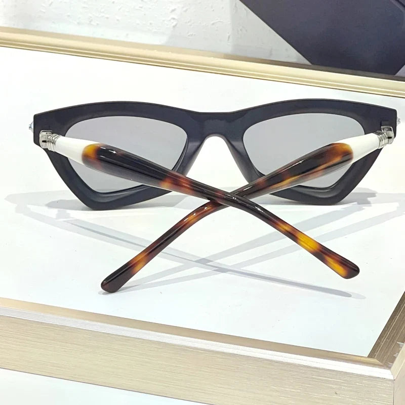 Cat Eye MaskeJ7 Handmade Classical Sunglasses Thick Acetate Irregular Germany Brand Design Luxury Fashion Trendy UV400 Men Women