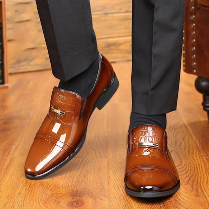Oxford Shoes Men's Luxury Wedding Shoe Pointed Toe Dress Shoes for Men Classic Business Men Leather Shoes