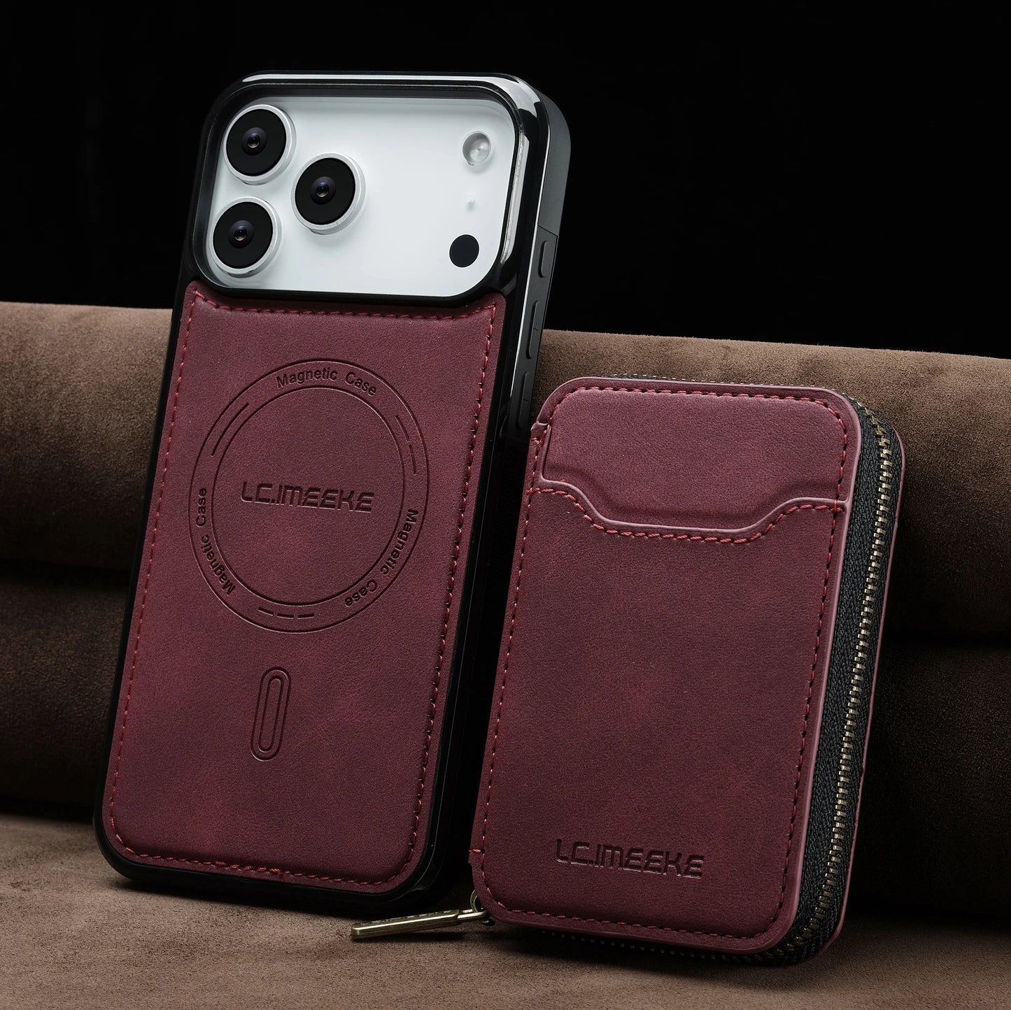 Detachable Magnetic Wallet Leather Phone Case for IPhone 17 Pro Max Air 16 Plus 15 14 13 12 11 Pro 16E Anti-Theft Brush Cover