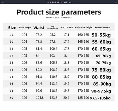 Brand Clothing 2026 Summer High Stretch Men's Casual Pants Quick Dry Business Straight Pants Thin Formal Suit Trousers Male 40