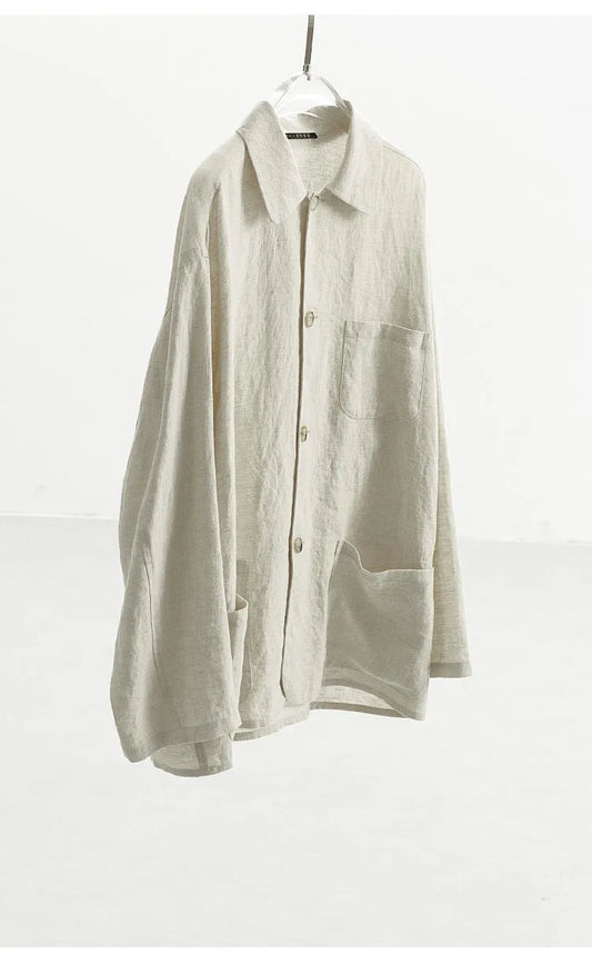 Raindrop Linen~ Long-Sleeved Linen Shirt, Thin Jacket, Loose Top, New Spring Clothing for Women