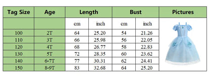 Girls Costume Sleeping Beauty Aurora Princess Party Rapunzel Halloween Snow White Cosplay Costume Kid Cinderella Dress up