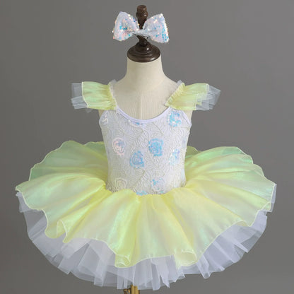 Children's Day Dance Dress Girl Ballet Princess Summer Dresses Girls Ballet Sequins Outfit Kids Clothes Vestidos Birthday Gift