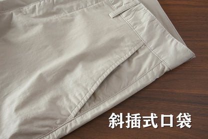 2025 Summer New American Retro Thin Micro Elasticity Casual Pants Men's Simple 97% Cotton Slim CHINO Business Straight Trousers