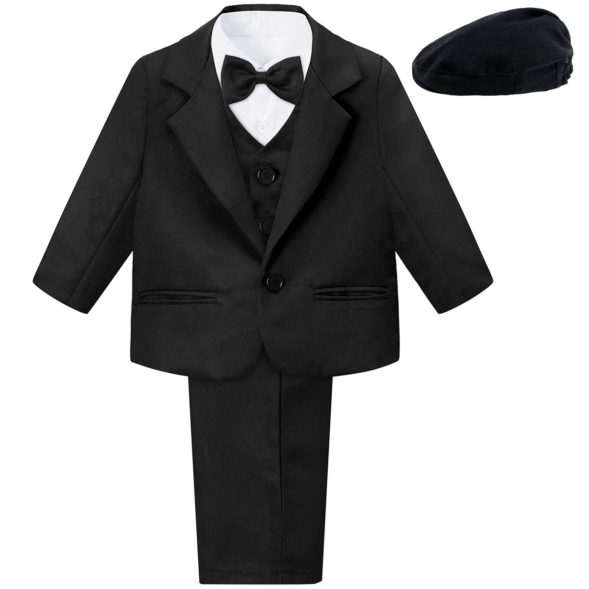 Baby Tuxedo Toddler Suit Infant Boy Easter Church Halloween Wedding Birthday Party Gift Ring Bearer Photography Outfit Set