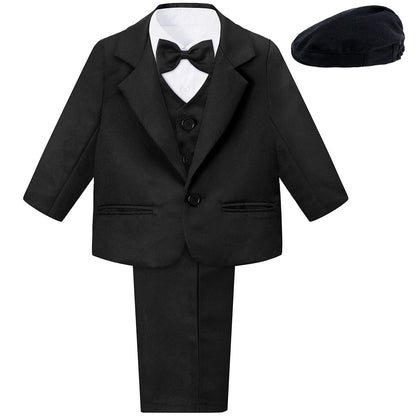 Baby Boy Baptism Outfit Infant Tuxedo Christening Wedding Birthday Celebration Formal Gentleman Suit White 6 Months to 3 Years