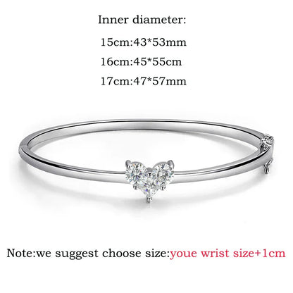 14K Plated Certified All Moissanite Bangles for Women Gems Lab Diamond Luxury Jewelry S925 Sterling Silver Shani Abergel