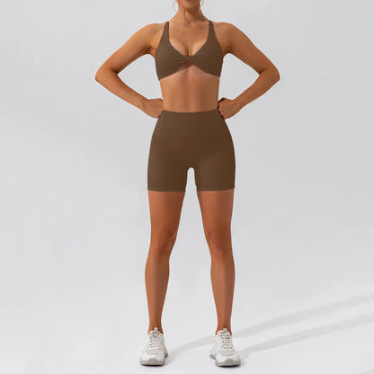 Summer 2PCS Yoga Suit Sports Set Women Quick-Dry Gym Set Women Tracksuit Running Workout Long Sleeve Sports Shirt Yoga Clothing