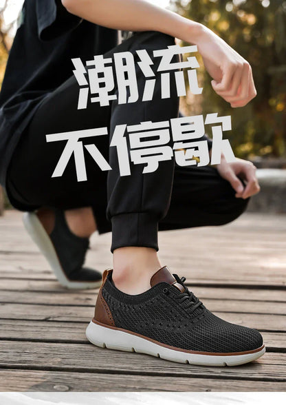 Large Size Comfortable Men's Shoes Light Fashion Casual Sports Shoes Breathable Flying Mesh Top Loafers