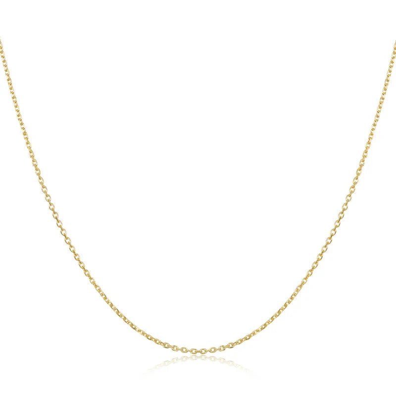 Rose Gold Color 925 Sterling Silver Necklace Chain Lobster Clasp Simple Chain Fashion Necklace Basic Jewelry 45cm