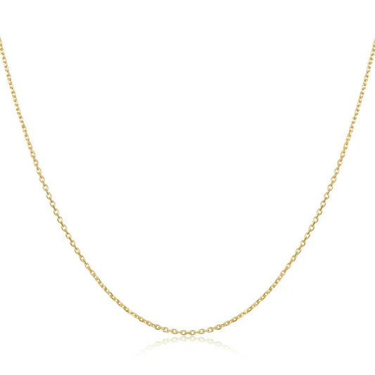 Rose Gold Color 925 Sterling Silver Necklace Chain Lobster Clasp Simple Chain Fashion Necklace Basic Jewelry 45cm