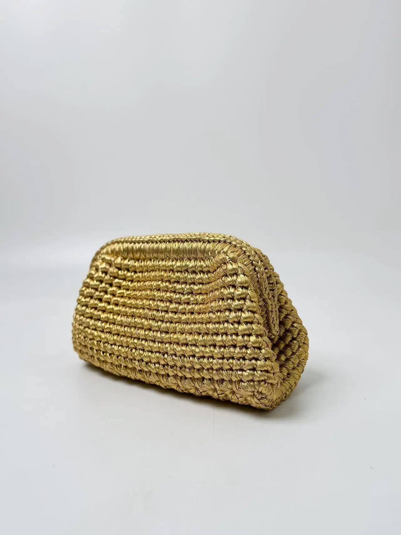 Golden Handwoven Clutch Bag, Party Evening Bag, Women Holiday Shoulder Bag, Perfect for Summer Beach Travel Vacation, Outdoor Ac