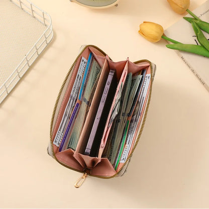 New Zipper Long Wallets Women Men Coin Purses Multi-card Slot Cards Holder Handbags Billfold Wristlet Wallet Clutch Money Bags