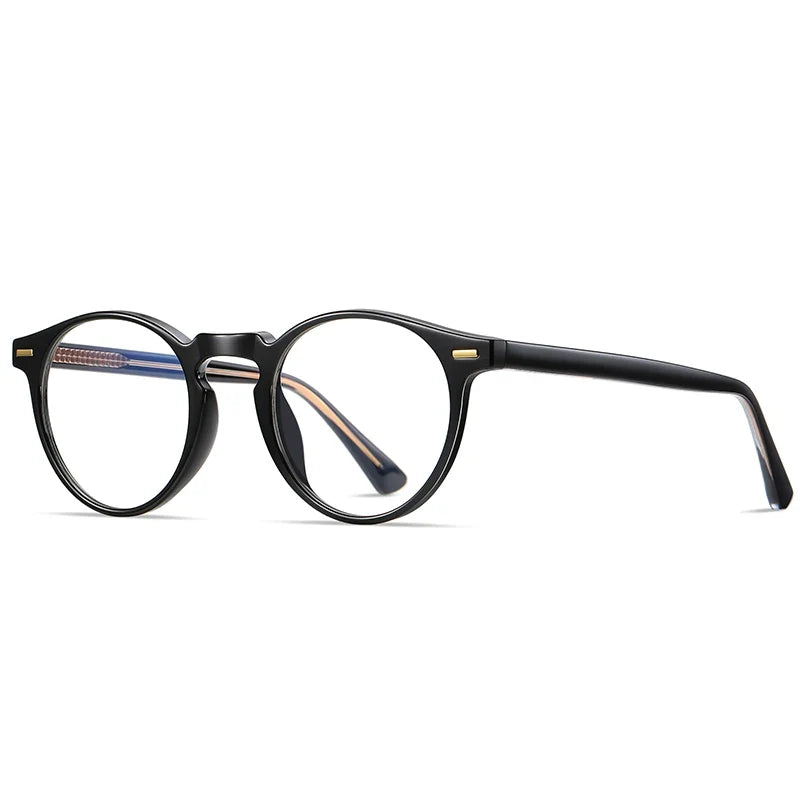 Round Blue Light Reading Glasses Women Eye Glasses Frame for Women Retro Plastic Titanium Anti-Blue Light Computer Eyewear