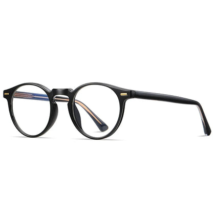 Round Blue Light Reading Glasses Women Eye Glasses Frame for Women Retro Plastic Titanium Anti-Blue Light Computer Eyewear