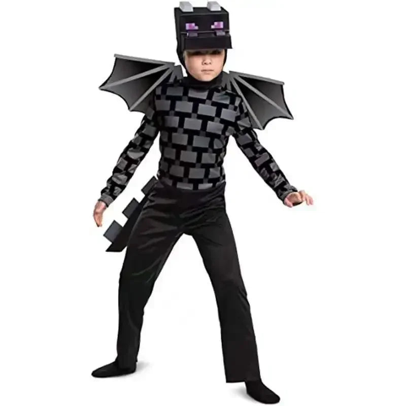 Game Craft My 3D Jumpsuit World Cosplay Costumes Halloween Boys Dragon Mine Outfit Bodysuit Carnival Party Stage Performance