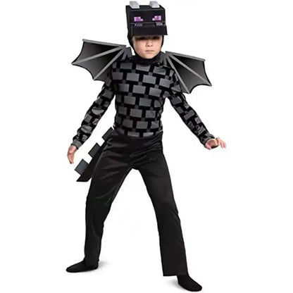 Game Craft My 3D Jumpsuit World Cosplay Costumes Halloween Boys Dragon Mine Outfit Bodysuit Carnival Party Stage Performance