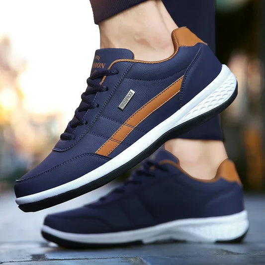 Shoes for Men Leather Sneaker Waterproof Casual Comfortable Men's Sneaker Lace Up Footwear Vulcanized Man Shoe Masculino