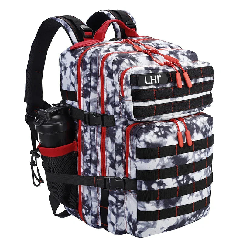 45L Tactical Backpack for Men and Women Large Athlete Gym Bag Outdoor Sports Hiking Survival Rucksack with Bottle Holder