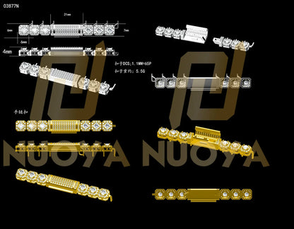 Clustered Diamond Tennis Chain Miami Tennis Link Bracelet for Women 7MM Iced Out CZ Cuban Necklace Hip Hop Jewelry Gifts
