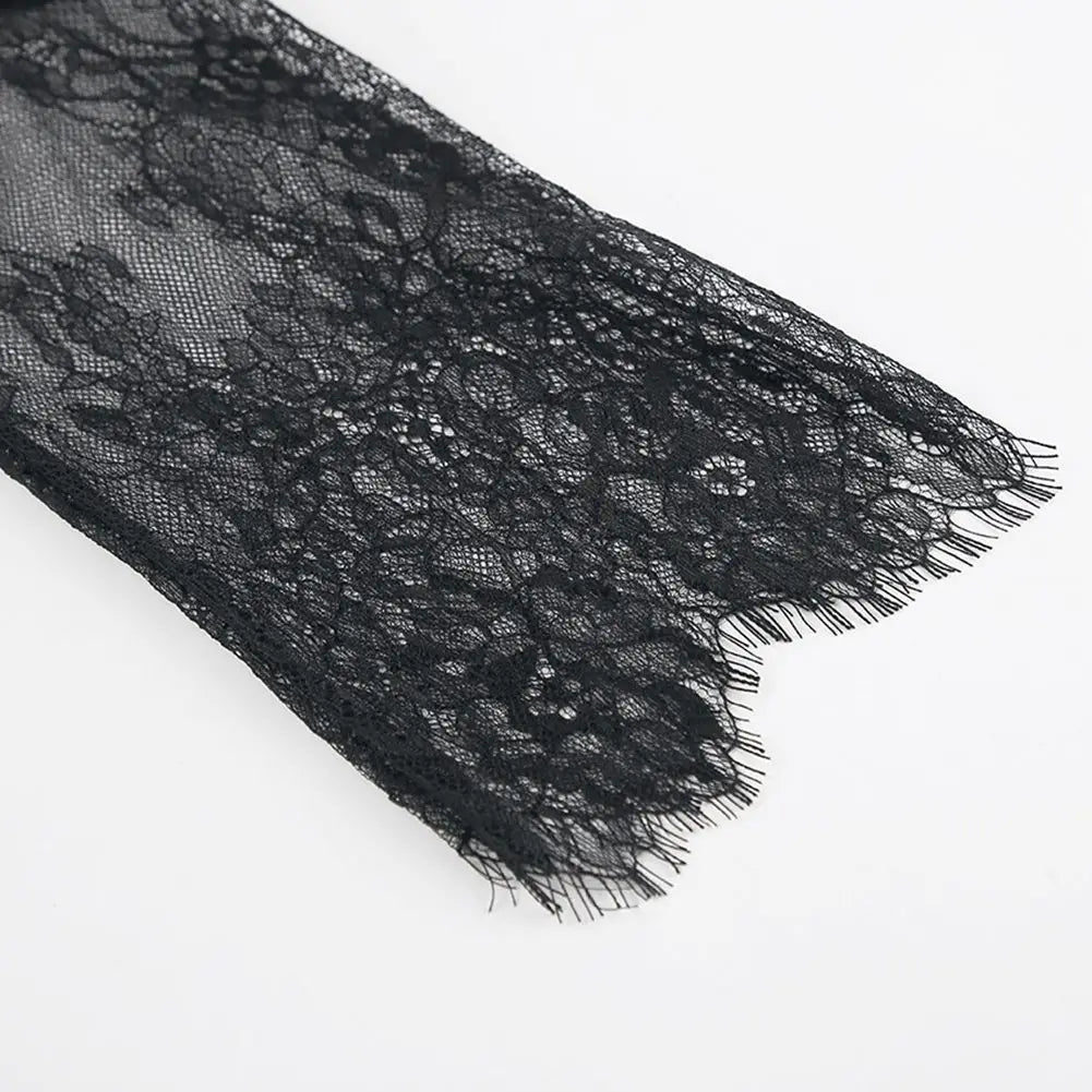 Evening Party Dress Lace Dress High Street Style Black Black Lace Dress Brand New Condition Fashion All-match Dress